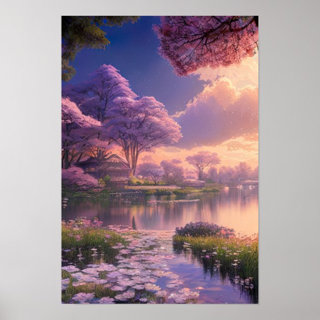 Poster Maison cachée au bord de la rivière (Devant)