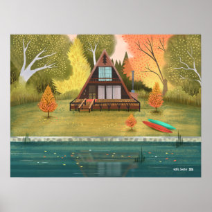 Poster Maison chalet A-Frame