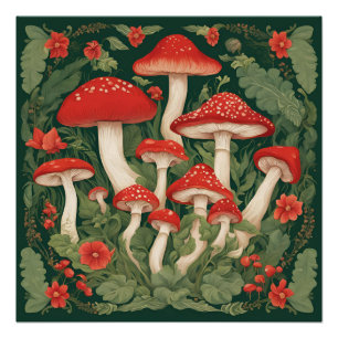 Poster Maison Champignon Cottagecore