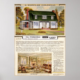 Poster Maison coloniale de Vérone des années 1920 à Se