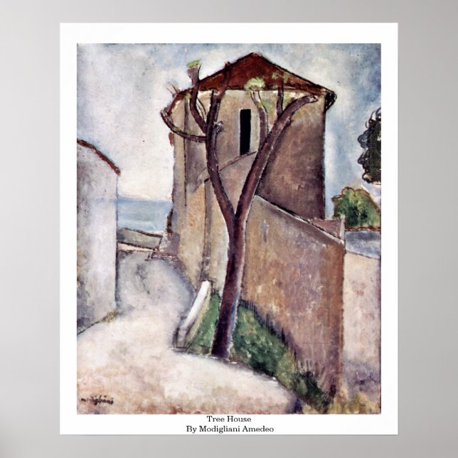 Poster Maison D'Arbre De Modigliani Amedeo (Devant)