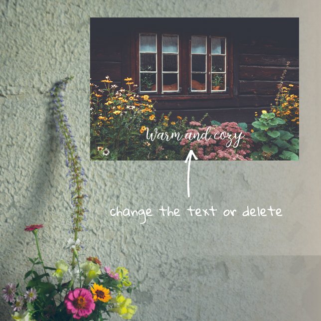 Poster Maison de campagne avec jardin rustique (Créateur téléchargé)