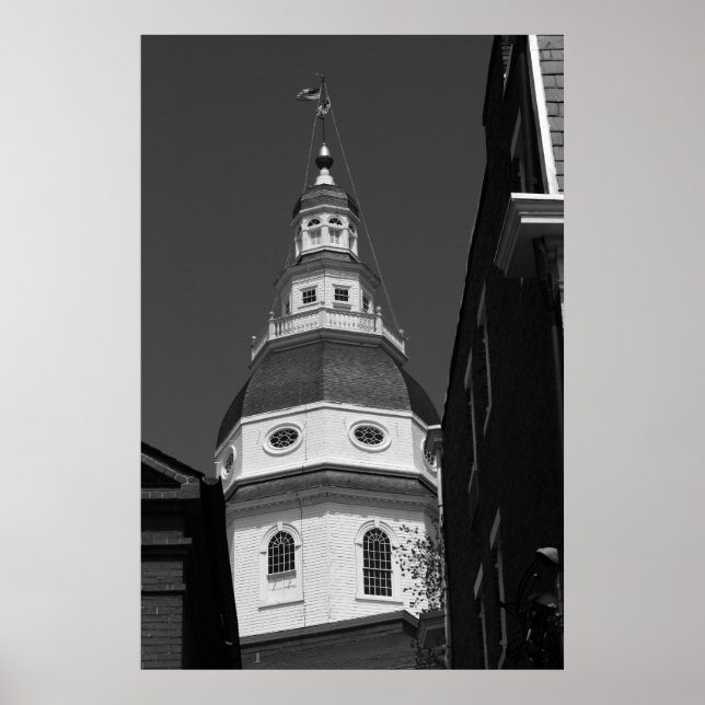 Poster Maison de l'État du Maryland - Annapolis Mary (Devant)