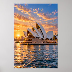 Poster Maison de l'Opéra de Sydney Coucher de soleil sur