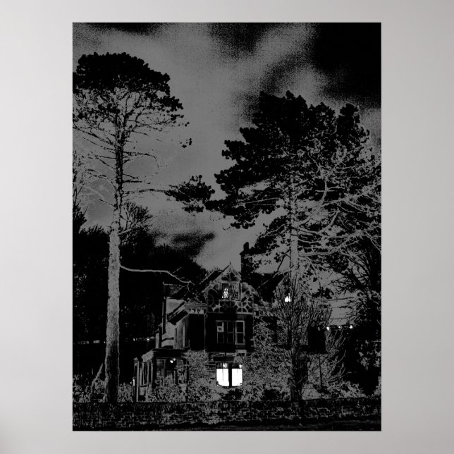 Poster Maison de nuit (Devant)