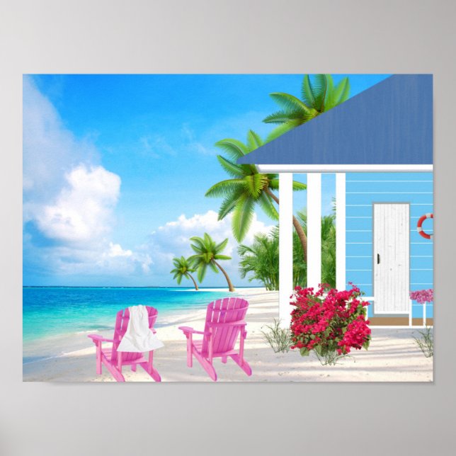 Poster Maison de plage (Devant)