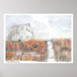 Poster Maison de plage