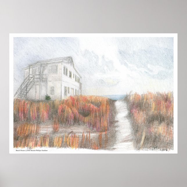 Poster Maison de plage (Devant)