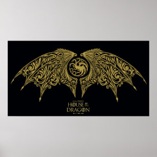 Poster MAISON DU DRAGON   Cimier Targaryen ailé