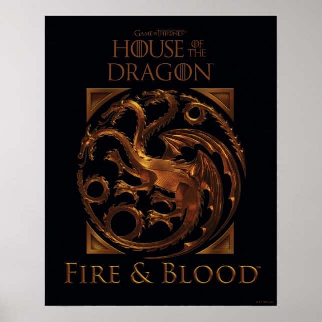 Poster MAISON DU DRAGON | Maison Targaryen Sigil (Devant)
