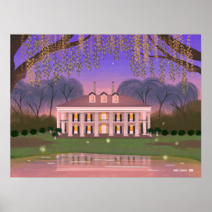 Poster Maison du manoir sud de la Louisiane
