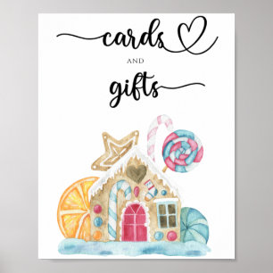 Poster Maison en pain d'épices - cartes et cadeaux shower