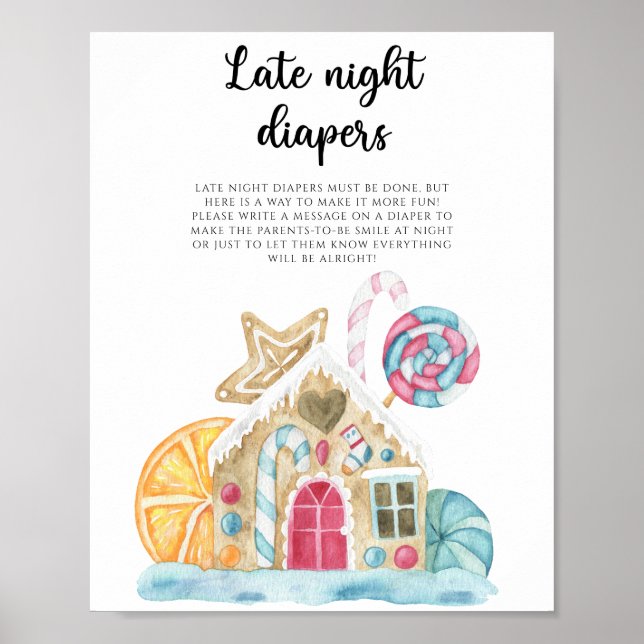 Poster Maison en pain d'épices - Late night couches jeu (Devant)