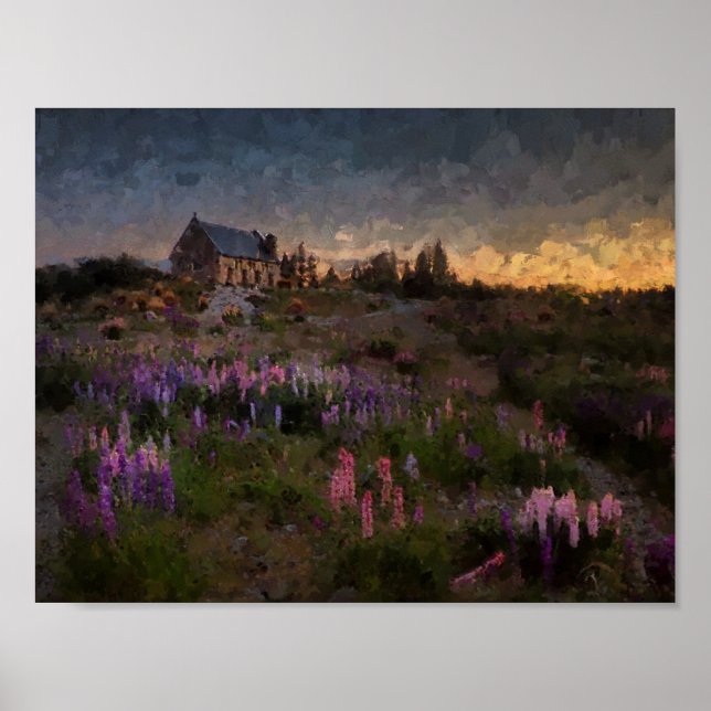 Poster Maison entre lavande (Devant)