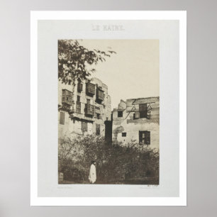 Poster Maison et jardin dans le Quartier Français, Egypte