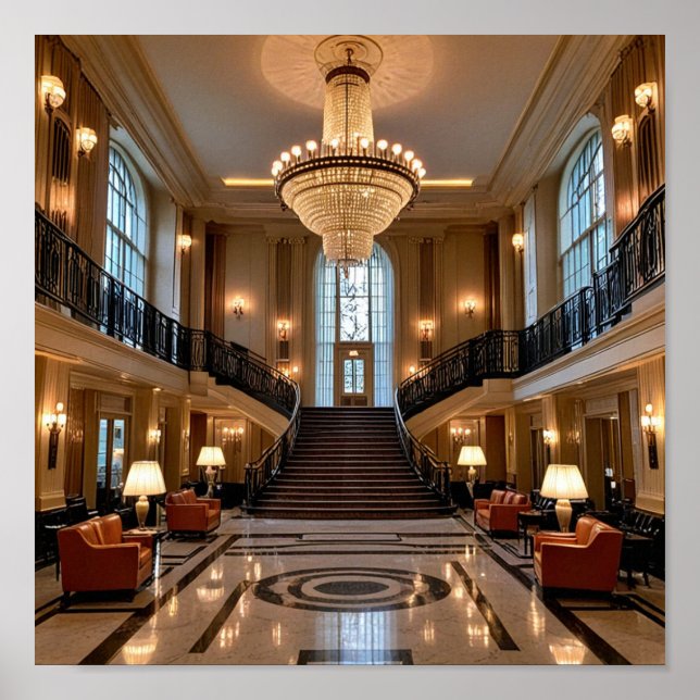 Poster Maison intérieure luxueuse (Devant)