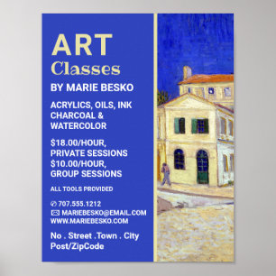 Poster Maison Jaune De Vincent Van Gogh, Cours D'Art