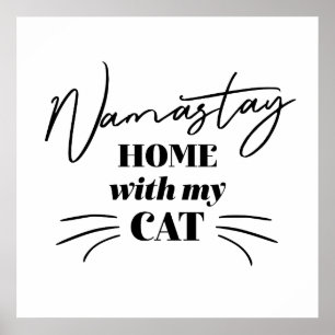 Poster Maison Namastay Avec Mon Chat