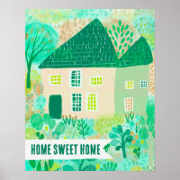 MAISON SWEET HOME Maison personnalisée Jardin Illu