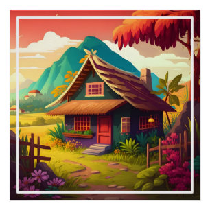 Poster Maison traditionnelle philippine-36543