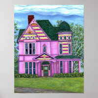 Maison victorienne rose années 1800 Maison de poup