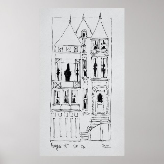 Poster Maison victorienne | San Francisco, Californie (Devant)