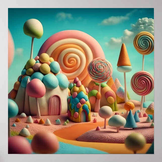 Poster Maisons de Candy Land (Devant)