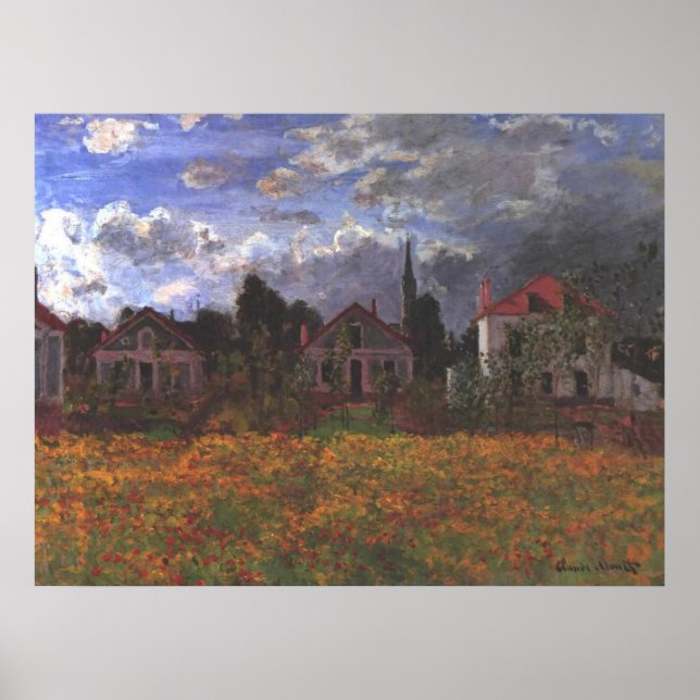 Poster Maisons En Argenteuil - Claude Monet - 1873 (Devant)