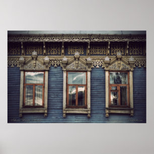Poster Maisons en bois de Sibérie (projet par vladstudio.
