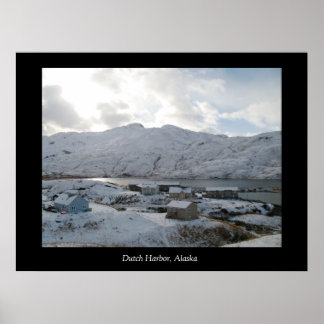 Poster Maisons hollandaises, hollandais Harbour, Alaska