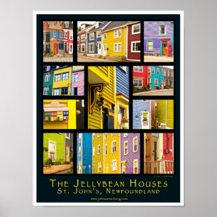 Poster Maisons Jelly Bean de St John's (T.-N.-L.), Canada