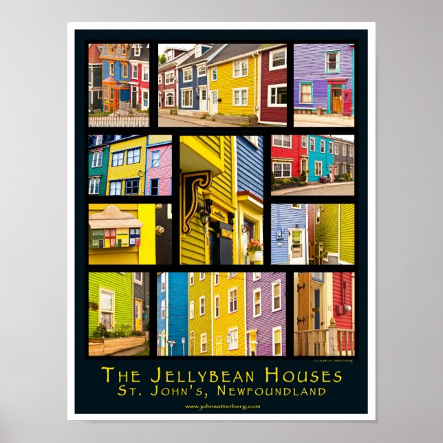 Poster Maisons Jelly Bean de St John's (T.-N.-L.), Canada (Devant)