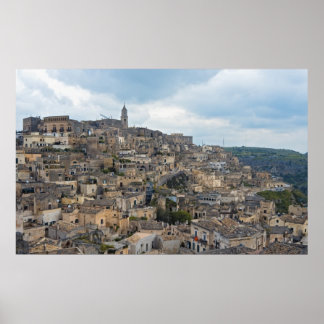 Poster Maisons Sassi, Matera, Basilicate, Italie