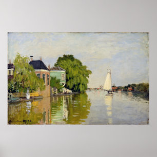Poster Maisons sur l'Achterzaan - Claude Monet
