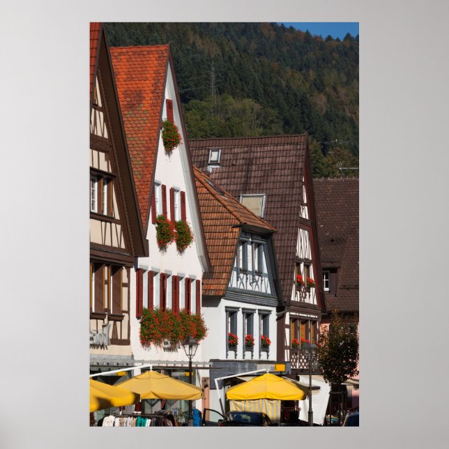 Poster Maisons traditionnelles d'Allemagne (Devant)