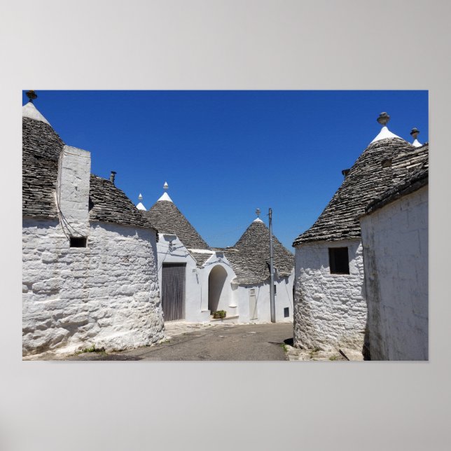 Poster Maisons Trulli en Alberobello, Pouilles (Devant)