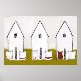 Poster Maisons vintages Avec Blanchisserie