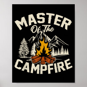 Poster Maître du camping Feu de camp Amateur de camping
