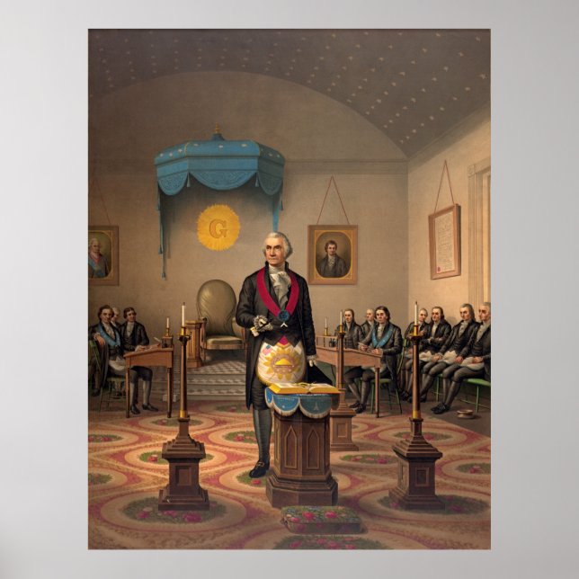 Poster Maître Freemason Washington 1870 (Devant)