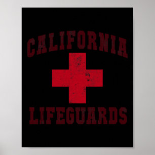 Poster Maîtres-nageurs californiens hors service, vie de