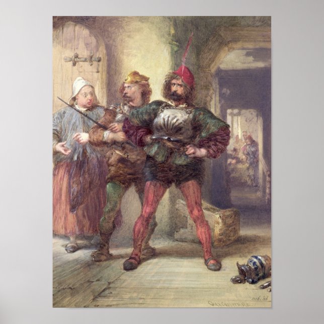 Poster Maîtresse rapidement, Nym et Bardolph (Devant)