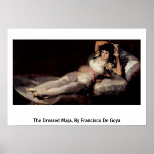 Poster Maja Habillé, Par Francisco De Goya
