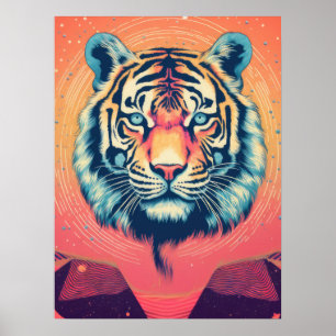 Poster Majesté cosmique : Le tigre radiant