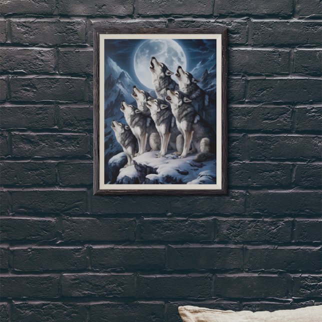 Poster Majesté de la Lune du loup (Créateur téléchargé)