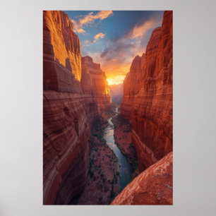 Poster "Majestic Canyon Sunset - Nature Paysage