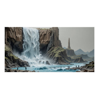 Poster Majestic Cascade Diorama