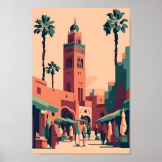 Poster Majestic Marrakech City Élégance 4K Vues