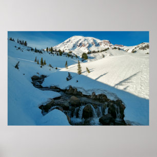 Poster Majestic Snowbound Mt. Rainier