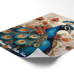 Poster Majestic Splendor : Le paon de Boho