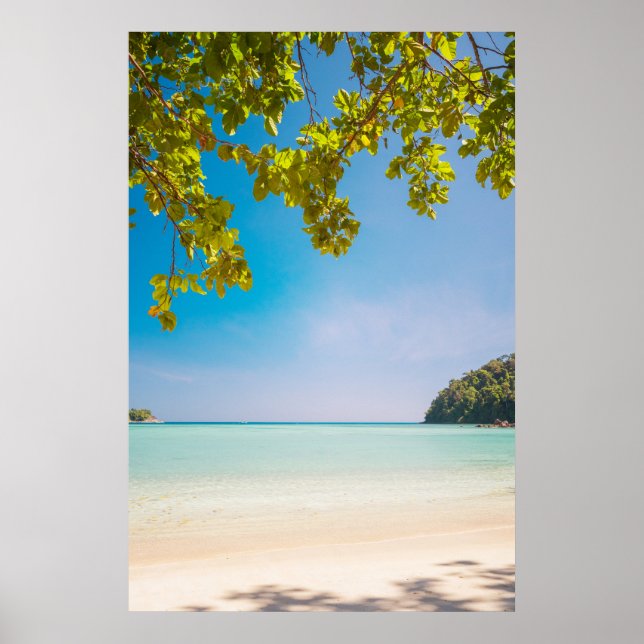 Poster Majestic Tropical Beach Photo - Îles Surin (Devant)